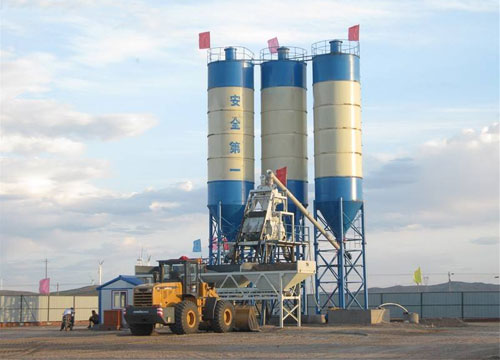 皮帶輸送hzs75攪拌站