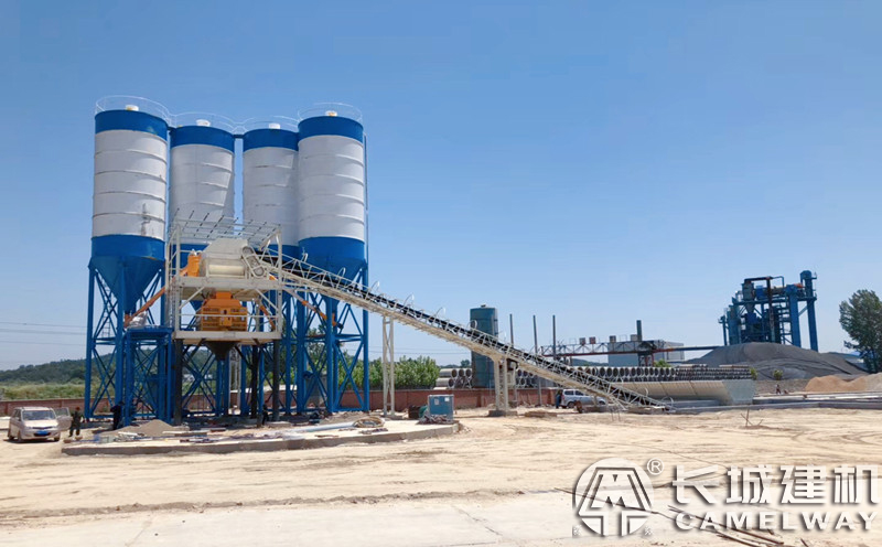 長城建機三立攪拌站-hzs180站建站完成